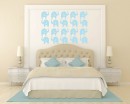 Elephants Pattern Wall Decal Nursery Modern Vinyl Sticker